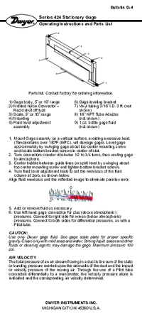 Thumbnail of document Manual - 420 Durablock Inclined/Vertical Manometer